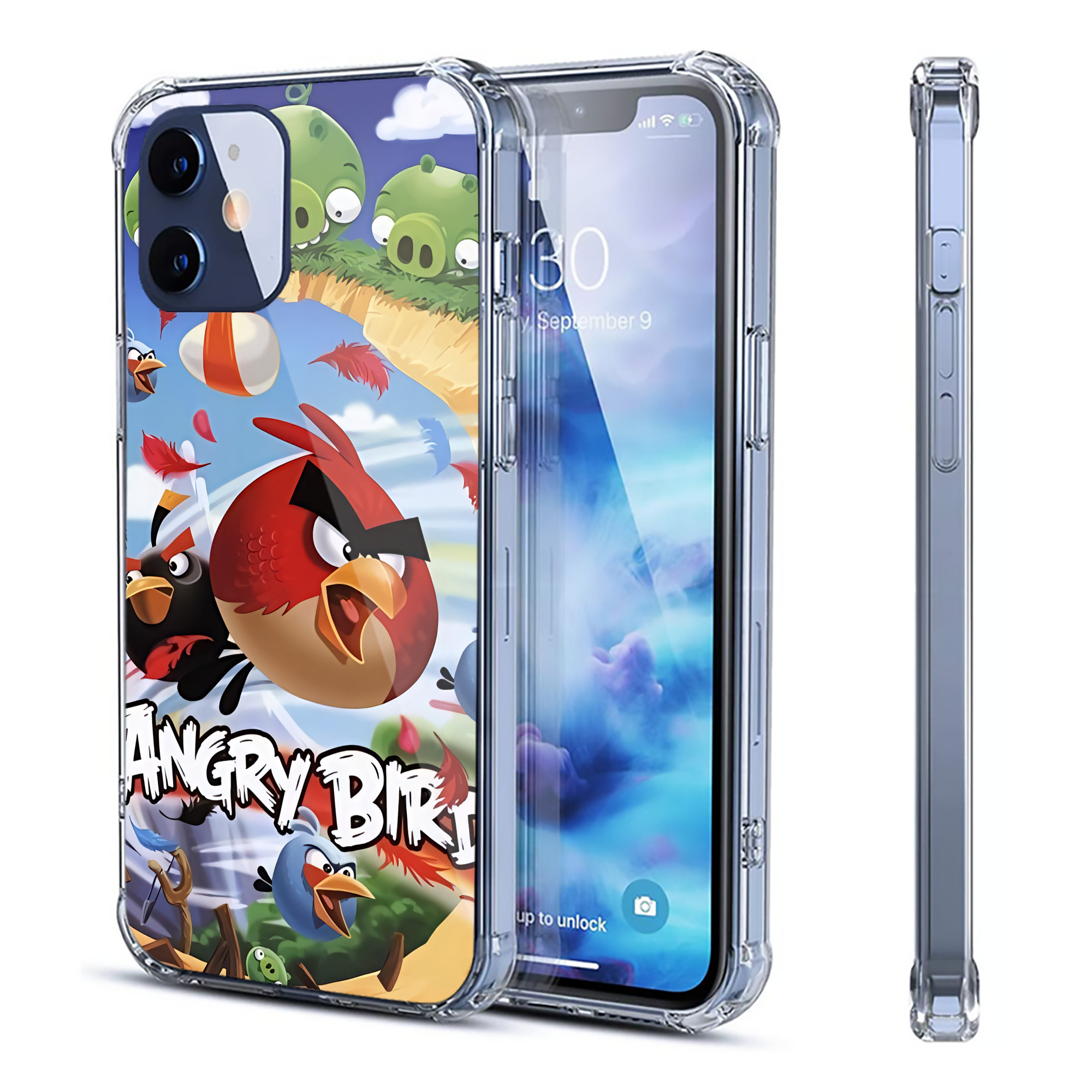（画像用） Angry Birds アングリーバード 【iPhone 12シリーズ対応】透明スマホケース（クリアソフトケース）